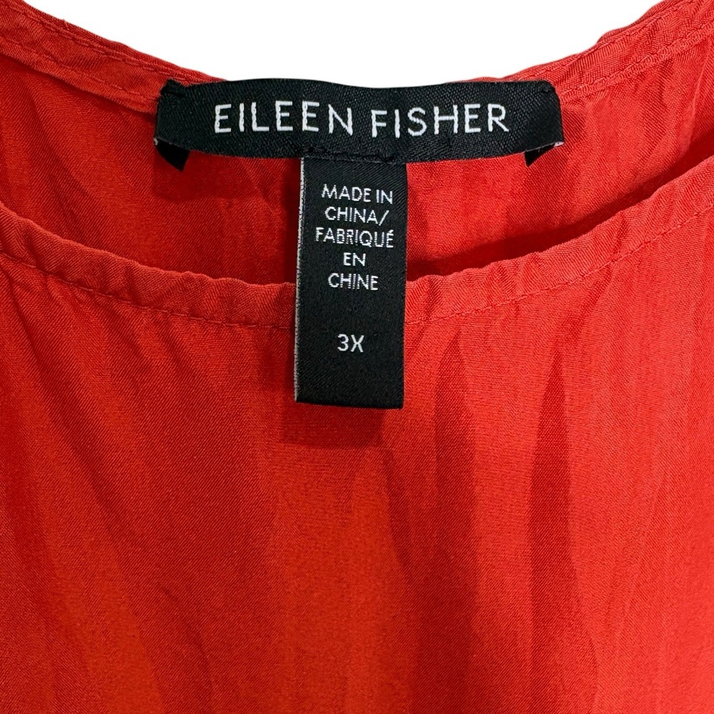 Eileen Fisher Crushed Silk Tier Ruffle Maxi Dress 3X Coastal Capsule Beach Layer - Picture 7 of 10